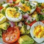 Avocado Egg Salad with Cherry Tomatoes & Red Onion